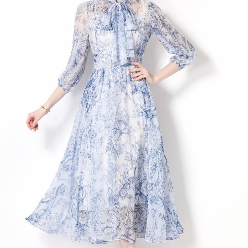 Cheap Christian Dior Dresses Long Sleeved For Women #1067417 Replica Wholesale [$68.00 USD] [ITEM#1067417] on Replica Christian Dior Dresses