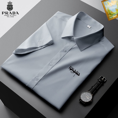 Cheap Prada Shirts Short Sleeved For Men #1069365 Replica Wholesale [$38.00 USD] [ITEM#1069365] on Replica Prada Shirts