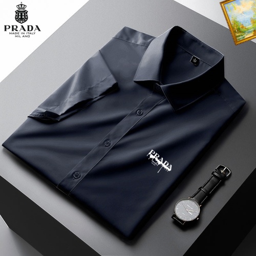Cheap Prada Shirts Short Sleeved For Men #1069367 Replica Wholesale [$38.00 USD] [ITEM#1069367] on Replica Prada Shirts