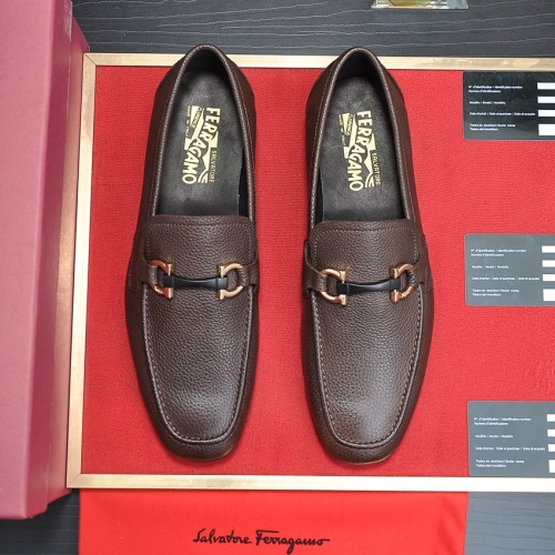 Cheap Salvatore Ferragamo Leather Shoes For Men #1070677 Replica Wholesale [$102.00 USD] [ITEM#1070677] on Replica Salvatore Ferragamo Leather Shoes