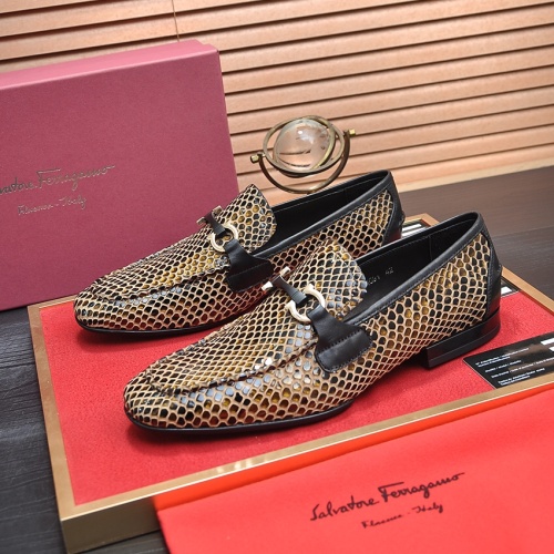 Cheap Salvatore Ferragamo Leather Shoes For Men #1070680 Replica Wholesale [$102.00 USD] [ITEM#1070680] on Replica Salvatore Ferragamo Leather Shoes
