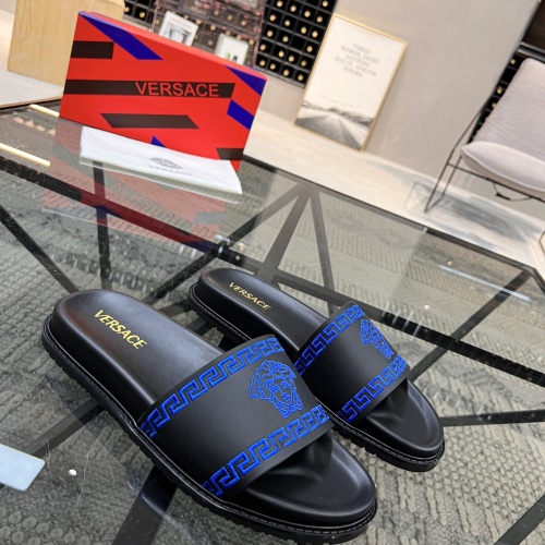 Cheap Versace Slippers For Men #1070876 Replica Wholesale [$56.00 USD] [ITEM#1070876] on Replica Versace Slippers