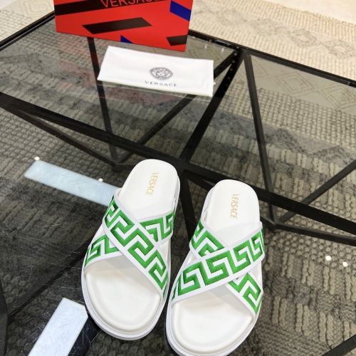 Cheap Versace Slippers For Men #1070898 Replica Wholesale [$56.00 USD] [ITEM#1070898] on Replica Versace Slippers