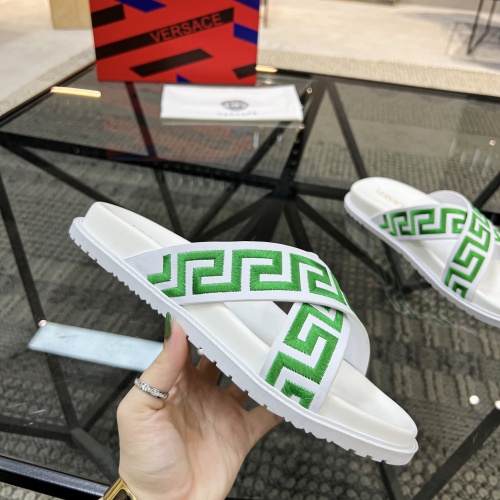 Cheap Versace Slippers For Men #1070898 Replica Wholesale [$56.00 USD] [ITEM#1070898] on Replica Versace Slippers