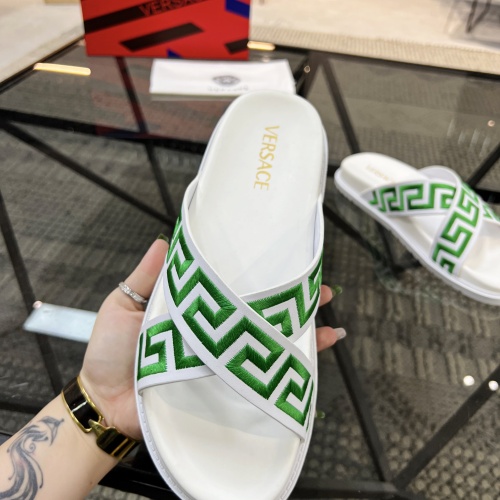 Cheap Versace Slippers For Men #1070898 Replica Wholesale [$56.00 USD] [ITEM#1070898] on Replica Versace Slippers