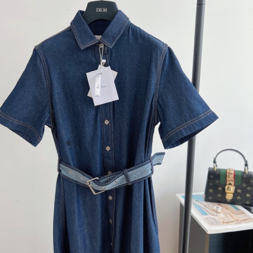 Cheap Christian Dior Dresses Short Sleeved For Women #1072386 Replica Wholesale [$115.00 USD] [ITEM#1072386] on Replica Christian Dior Dresses