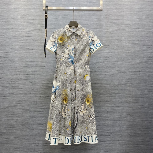 Cheap Christian Dior Dresses Short Sleeved For Women #1072448 Replica Wholesale [$108.00 USD] [ITEM#1072448] on Replica Christian Dior Dresses