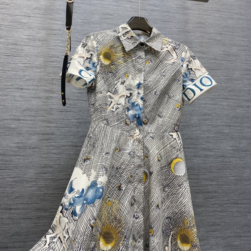 Cheap Christian Dior Dresses Short Sleeved For Women #1072448 Replica Wholesale [$108.00 USD] [ITEM#1072448] on Replica Christian Dior Dresses