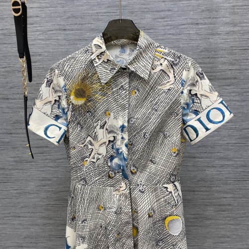 Cheap Christian Dior Dresses Short Sleeved For Women #1072448 Replica Wholesale [$108.00 USD] [ITEM#1072448] on Replica Christian Dior Dresses