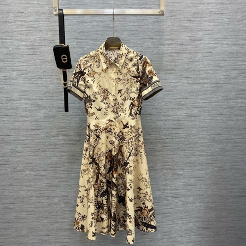 Cheap Christian Dior Dresses Short Sleeved For Women #1072681 Replica Wholesale [$125.00 USD] [ITEM#1072681] on Replica Christian Dior Dresses