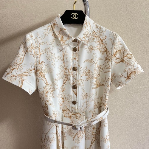 Cheap Christian Dior Dresses Short Sleeved For Women #1072688 Replica Wholesale [$105.00 USD] [ITEM#1072688] on Replica Christian Dior Dresses
