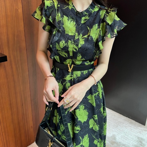 Cheap Louis Vuitton LV Dresses Short Sleeved For Women #1072964 Replica Wholesale [$100.00 USD] [ITEM#1072964] on Replica Louis Vuitton LV Dresses