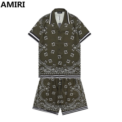 Cheap Amiri Tracksuits Short Sleeved For Men #1075354 Replica Wholesale [$52.00 USD] [ITEM#1075354] on Replica Amiri Tracksuits