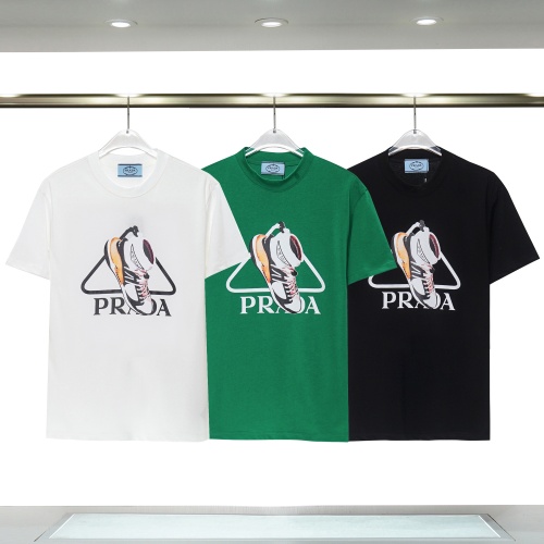 Cheap Prada T-Shirts Short Sleeved For Unisex #1075522 Replica Wholesale [$32.00 USD] [ITEM#1075522] on Replica Prada T-Shirts