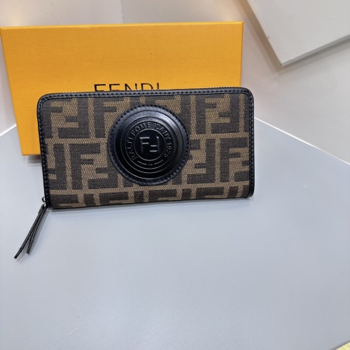 Cheap Fendi AAA Man Wallets #1075733 Replica Wholesale [$45.00 USD] [ITEM#1075733] on Replica Fendi AAA Man Wallets