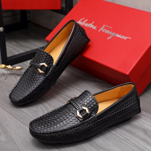 Cheap Salvatore Ferragamo Leather Shoes For Men #1076270 Replica Wholesale [$68.00 USD] [ITEM#1076270] on Replica Salvatore Ferragamo Leather Shoes