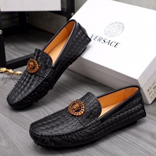 Cheap Versace Leather Shoes For Men #1076303 Replica Wholesale [$68.00 USD] [ITEM#1076303] on Replica Versace Leather Shoes