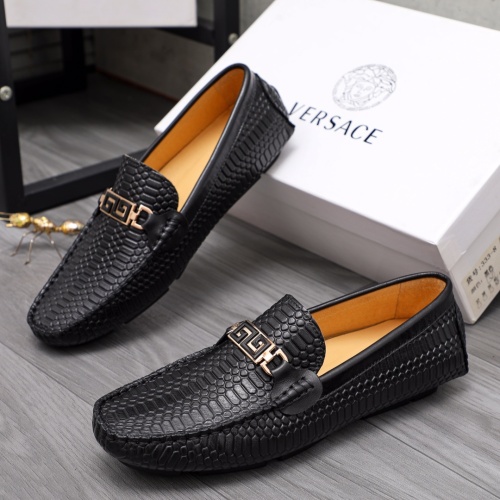 Cheap Versace Leather Shoes For Men #1076304 Replica Wholesale [$68.00 USD] [ITEM#1076304] on Replica Versace Leather Shoes