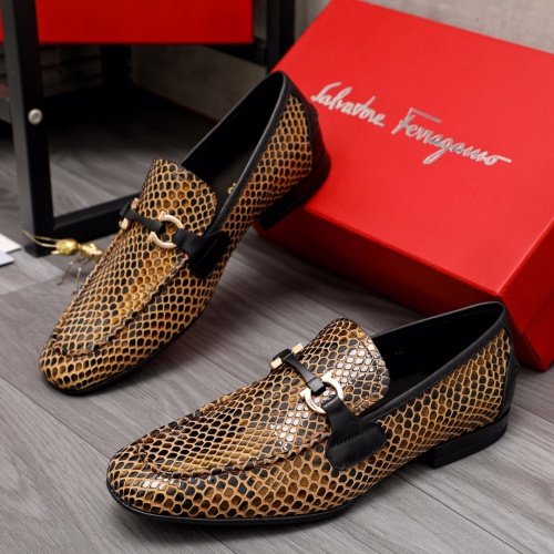 Cheap Salvatore Ferragamo Leather Shoes For Men #1076320 Replica Wholesale [$100.00 USD] [ITEM#1076320] on Replica Salvatore Ferragamo Leather Shoes
