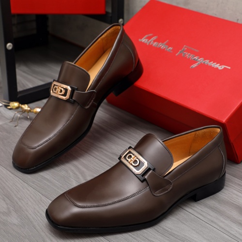 Cheap Salvatore Ferragamo Leather Shoes For Men #1076904 Replica Wholesale [$82.00 USD] [ITEM#1076904] on Replica Salvatore Ferragamo Leather Shoes