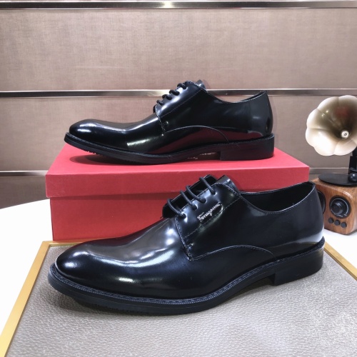 Cheap Salvatore Ferragamo Leather Shoes For Men #1077359 Replica Wholesale [$85.00 USD] [ITEM#1077359] on Replica Salvatore Ferragamo Leather Shoes