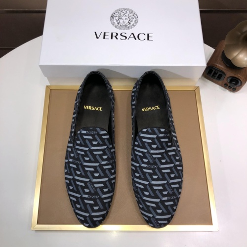 Cheap Versace Leather Shoes For Men #1077415 Replica Wholesale [$85.00 USD] [ITEM#1077415] on Replica Versace Leather Shoes