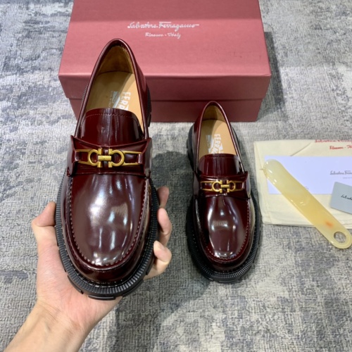 Cheap Salvatore Ferragamo Leather Shoes For Men #1077432 Replica Wholesale [$132.00 USD] [ITEM#1077432] on Replica Salvatore Ferragamo Leather Shoes