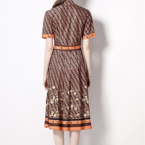 Cheap Fendi Dresses Short Sleeved For Women #1078271 Replica Wholesale [$60.00 USD] [ITEM#1078271] on Replica Fendi Dresses