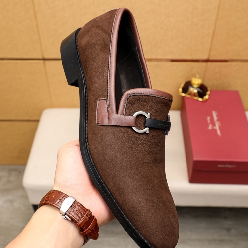 Cheap Salvatore Ferragamo Leather Shoes For Men #1079146 Replica Wholesale [$108.00 USD] [ITEM#1079146] on Replica Salvatore Ferragamo Leather Shoes