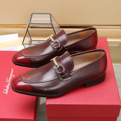 Cheap Salvatore Ferragamo Leather Shoes For Men #1079330 Replica Wholesale [$125.00 USD] [ITEM#1079330] on Replica Salvatore Ferragamo Leather Shoes