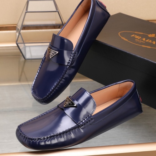 Cheap Prada Leather Shoes For Men #1079333 Replica Wholesale [$88.00 USD] [ITEM#1079333] on Replica Prada Leather Shoes