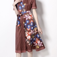 Cheap Fendi Dresses Short Sleeved For Women #1078261 Replica Wholesale [$60.00 USD] [ITEM#1078261] on Replica Fendi Dresses