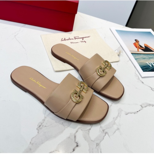 Cheap Salvatore Ferragamo Slippers For Women #1081906 Replica Wholesale [$64.00 USD] [ITEM#1081906] on Replica Salvatore Ferragamo Slippers
