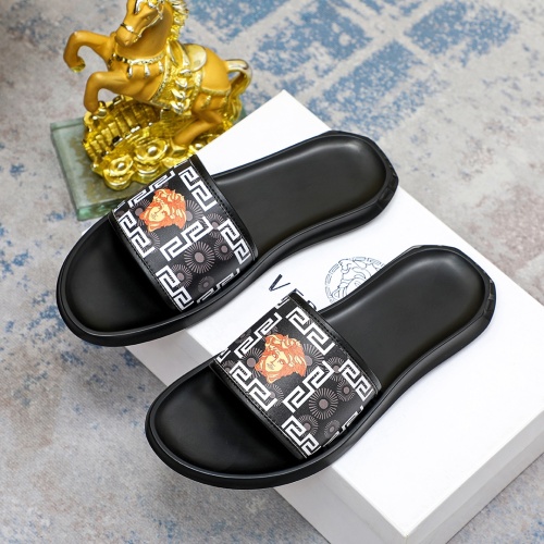 Cheap Versace Slippers For Men #1082794 Replica Wholesale [$45.00 USD] [ITEM#1082794] on Replica Versace Slippers