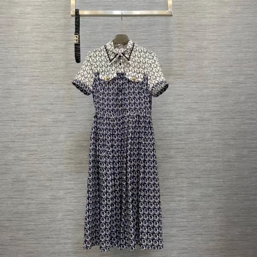 Cheap Christian Dior Dresses Short Sleeved For Women #1083757 Replica Wholesale [$98.00 USD] [ITEM#1083757] on Replica Christian Dior Dresses