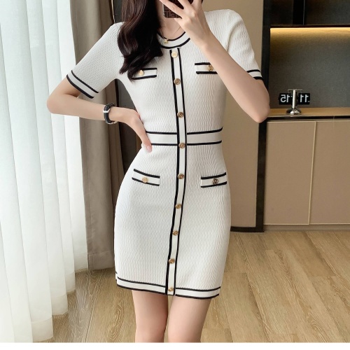 Cheap Chanel Dresses Short Sleeved For Women #1083781 Replica Wholesale [$60.00 USD] [ITEM#1083781] on Replica Chanel Dresses