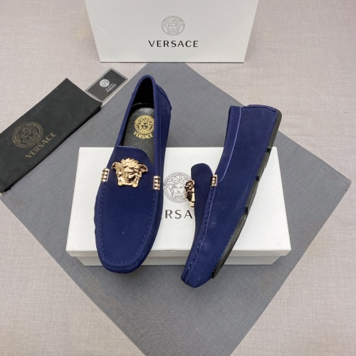 Cheap Versace Leather Shoes For Men #1084394 Replica Wholesale [$88.00 USD] [ITEM#1084394] on Replica Versace Leather Shoes