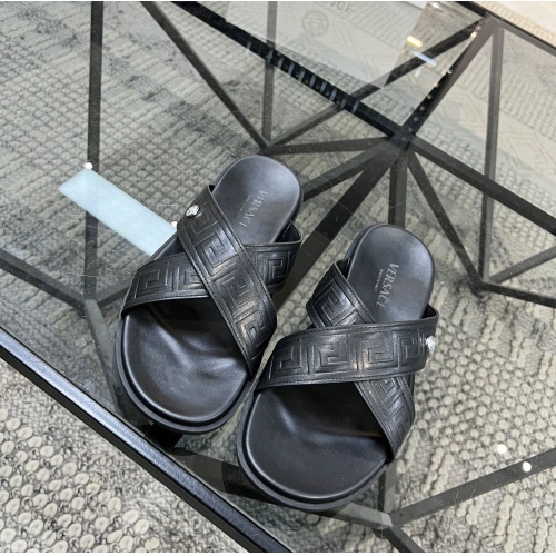 Cheap Versace Slippers For Men #1084820 Replica Wholesale [$56.00 USD] [ITEM#1084820] on Replica Versace Slippers