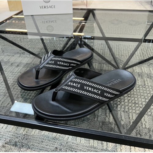 Cheap Versace Slippers For Men #1084828 Replica Wholesale [$56.00 USD] [ITEM#1084828] on Replica Versace Slippers