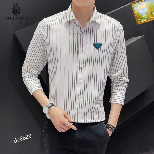 Cheap Prada Shirts Long Sleeved For Men #1086699 Replica Wholesale [$40.00 USD] [ITEM#1086699] on Replica Prada Shirts