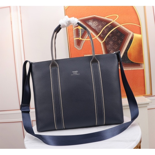 Cheap Hermes AAA Man Handbags In Navy #1088320 Replica Wholesale [$150.00 USD] [ITEM#1088320] on Replica Hermes AAA Man Handbags