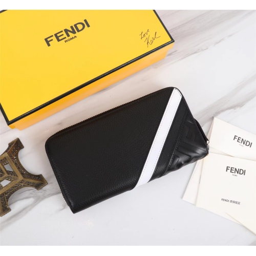 Cheap Fendi AAA Man Wallets #1088385 Replica Wholesale [$72.00 USD] [ITEM#1088385] on Replica Fendi AAA Man Wallets