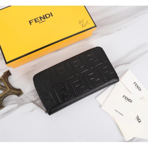 Cheap Fendi AAA Man Wallets #1088398 Replica Wholesale [$72.00 USD] [ITEM#1088398] on Replica Fendi AAA Man Wallets