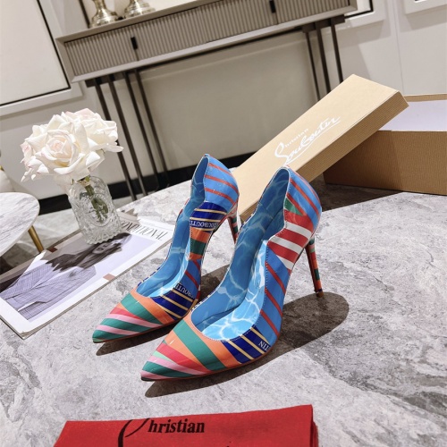 Cheap Christian Louboutin High-heeled shoes For Women #1090163 Replica Wholesale [$98.00 USD] [ITEM#1090163] on Replica Christian Louboutin High-heeled shoes