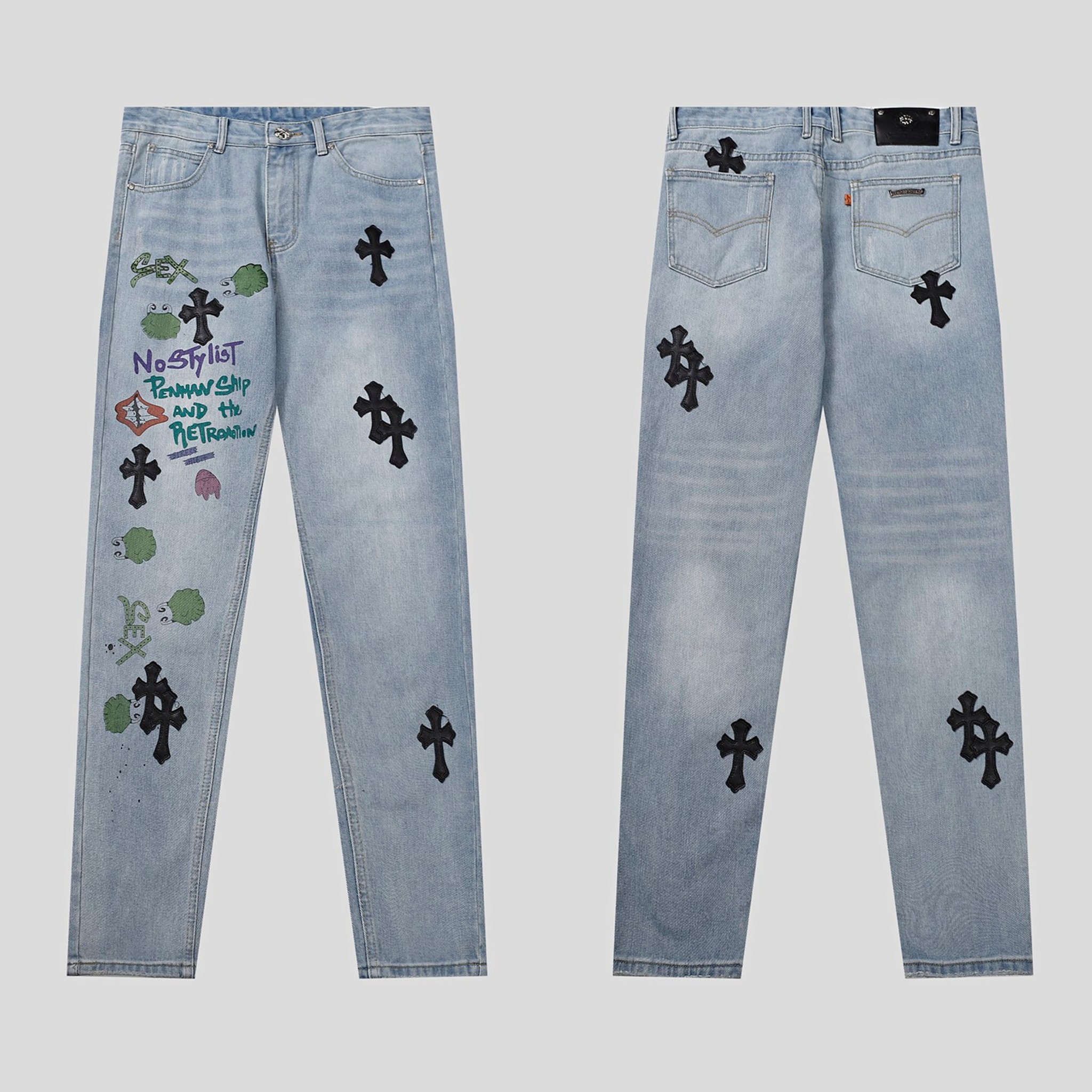 Cheap Chrome Hearts Jeans For Men #1083772 Replica Wholesale [$48.00 ...