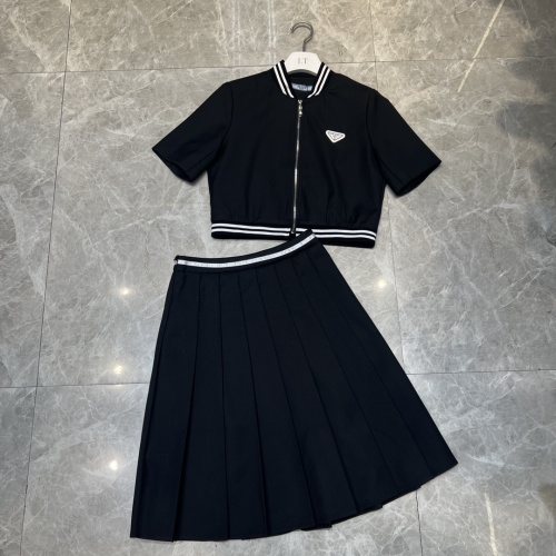 Cheap Prada Tracksuits Short Sleeved For Women #1090719 Replica Wholesale [$98.00 USD] [ITEM#1090719] on Replica Prada Tracksuits