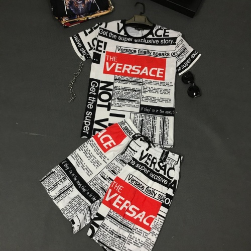 Cheap Versace Tracksuits Short Sleeved For Men #1091341 Replica Wholesale [$60.00 USD] [ITEM#1091341] on Replica Versace Tracksuits