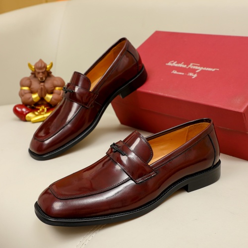 Cheap Salvatore Ferragamo Leather Shoes For Men #1091456 Replica Wholesale [$85.00 USD] [ITEM#1091456] on Replica Salvatore Ferragamo Leather Shoes