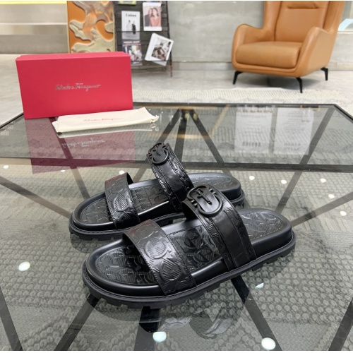 Cheap Salvatore Ferragamo Slippers For Men #1091467 Replica Wholesale [$56.00 USD] [ITEM#1091467] on Replica Salvatore Ferragamo Slippers