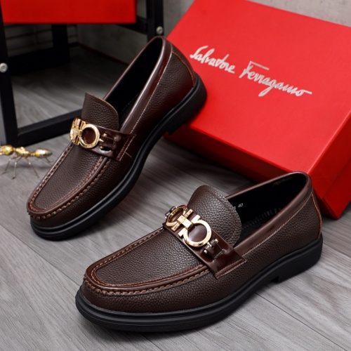 Cheap Salvatore Ferragamo Leather Shoes For Men #1094055 Replica Wholesale [$82.00 USD] [ITEM#1094055] on Replica Salvatore Ferragamo Leather Shoes